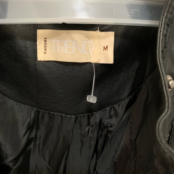 Trend Vintage Faux leather Chic Stylish Motto Vest Waistcoat Jacket Size Meduim - Picture 6 of 8